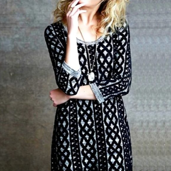 Anthropologie Moth Shaker Stitch Tunic / Sweater Dress - SZ SMALL - Picture 1 of 12